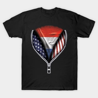 Dutch Flag  Netherlands Flag American Flag Zip Down - Gift for Dutch From Netherlands T-Shirt